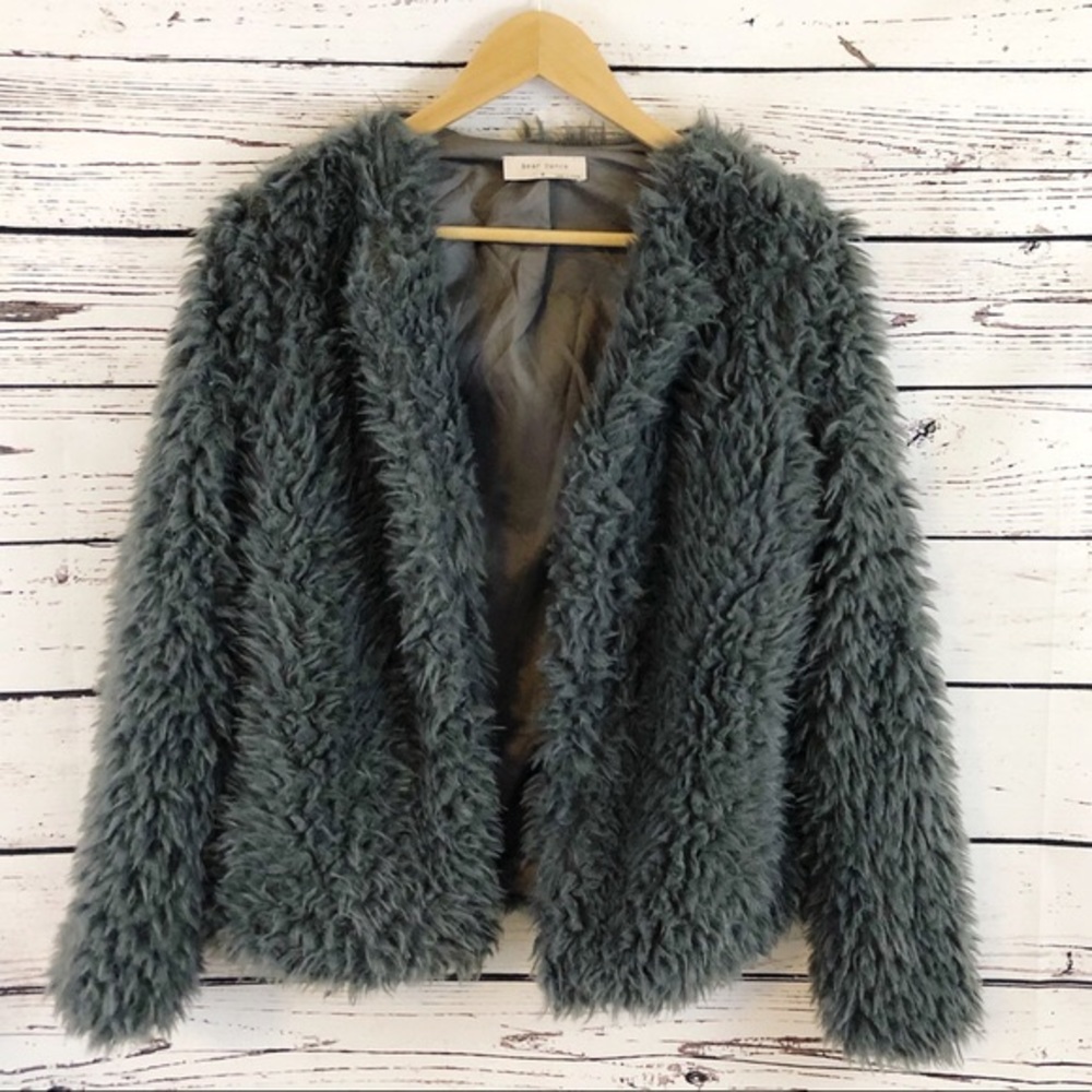 Faux fur shaggy jacket